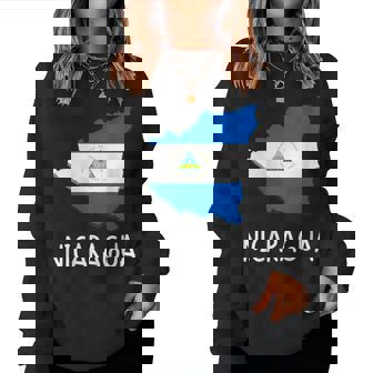 Recuerdo Nicaragua República De Nicaragua Cuello Sudadera Mujer - Regaloses