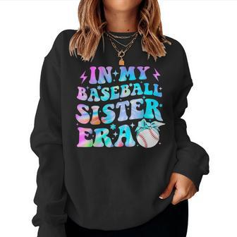 Retro In My Baseball Sister Era For Girls Sis Women Sweatshirt - Thegiftio UK