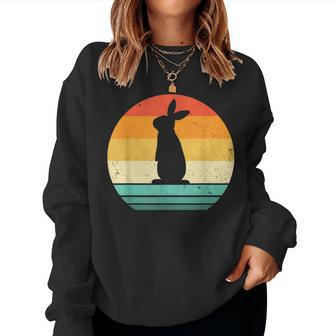 Retro Bunny Lover Vintage Rabbit Women Sweatshirt - Monsterry AU