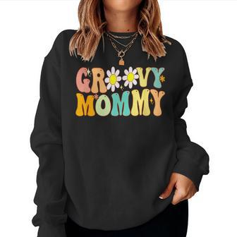 Retro Groovy Mommy Birthday Matching Family Party Mother Day Women Sweatshirt - Monsterry AU