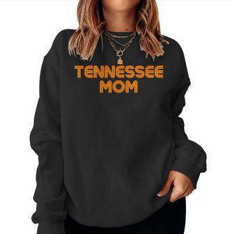 Retro Tennessee Mom Tn Orange Vintage Tennessee Parent Women Sweatshirt - Monsterry
