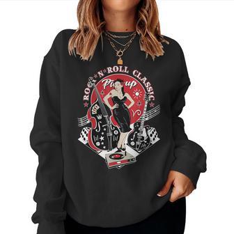 Rockabilly Pin Up Girl Clothing 50S Rock And Roll Women Sweatshirt - Thegiftio UK