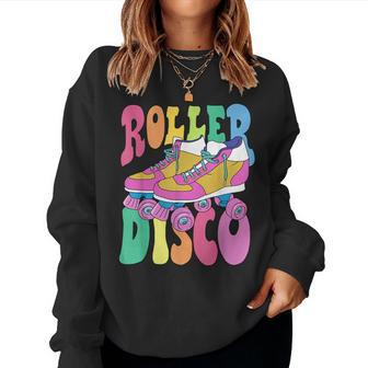 Roller Skate Retro 70S Derby Skater Girl Roller Disco Women Sweatshirt - Monsterry AU