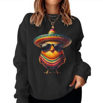 Rooster Mexican Cinco De Mayo Chicken Lover Women Sweatshirt - Monsterry UK