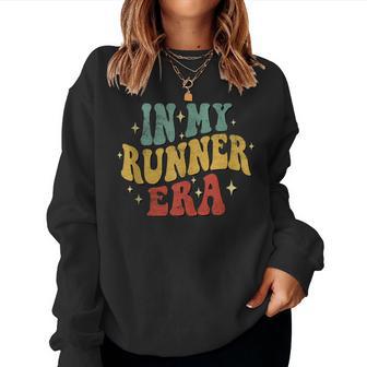 In My Runner Era Running Marathon Retro Groovy Vintage Women Sweatshirt - Monsterry AU