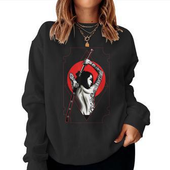Samurai With Tattoos Women Sweatshirt - Thegiftio UK