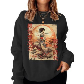 Samurai Woman Warrior Japanese Ninja Woman Kawaii Women Sweatshirt - Thegiftio UK