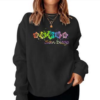 San Diego Ca Watercolor Beach & Surf Women Sweatshirt - Monsterry UK