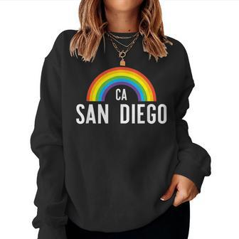 San Diego California Lgbt Gay Pride Rainbow Women Sweatshirt - Monsterry CA
