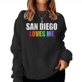 San Diego Gay Pride Lgbt Rainbow Love Lesbian Equality Women Sweatshirt - Monsterry DE