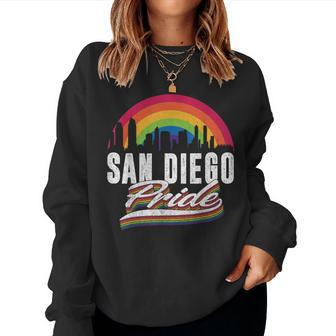 San Diego Pride Lgbt Lesbian Gay Bisexual Rainbow Lgbtq Women Sweatshirt - Monsterry