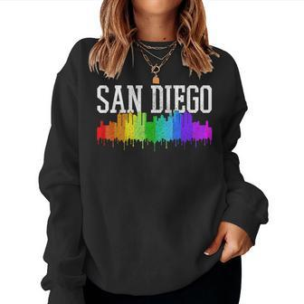San Diego Skyline Rainbow Gay Pride Month California Women Sweatshirt - Monsterry