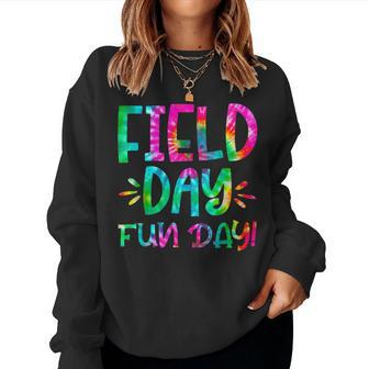 School Field Day Fun Tie Dye Field Day 2024 Teacher Women Sweatshirt - Seseable