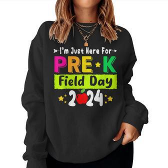 School Field Day Teacher I'm Just Here For Pre-K Field Day Women Sweatshirt - Monsterry AU