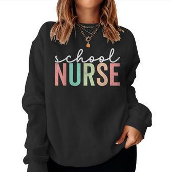 School Nurse Vintage Nurse Appreciation Nursing Healthcare Women Sweatshirt - Monsterry