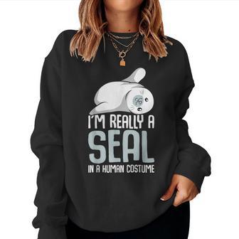 Seal Costume Sea Lion Seals Girls Boys Women Women Sweatshirt - Thegiftio UK