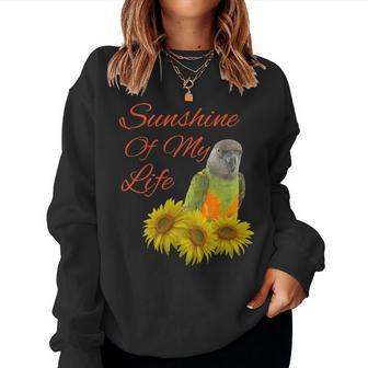 Senegal Parrot Sunshine Sunflower Women Sweatshirt - Monsterry