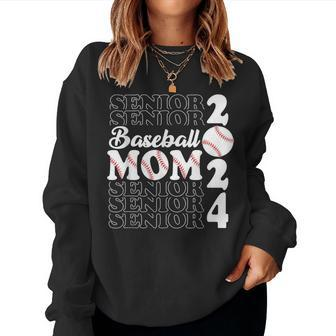 Senior Mom 2024 Baseball Class Of 2024 Graduation Women Sweatshirt - Seseable