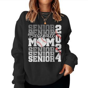 Senior Mom 2024 Baseball Class Of 2024 Graduation 2024 Women Sweatshirt | Mazezy