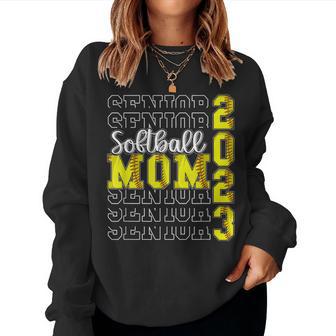 Senior Softball Mom 2023 Sport Lover Proud Mom Graduation Women Sweatshirt - Monsterry AU