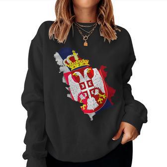 Serbia Balkan Srbija Belgrade Zagreb Sweatshirt Frauen - Seseable