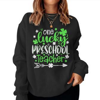 Shamrock One Lucky Preschool Teacher St Patrick's Day Women Sweatshirt | Mazezy CA