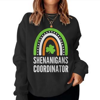 Shenanigans Coordinator Irish Rainbow St Patrick's Day Women Sweatshirt | Mazezy
