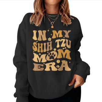 In My Shih Tzu Mom Era Groovy Women Sweatshirt - Seseable