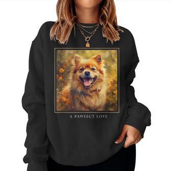 Shiranian Hund Garten Blumen Malerei Haustier Mama Papa Sweatshirt Frauen - Geschenkecke