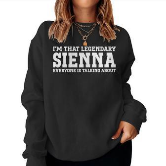 Sienna Personal Name Girl Sienna Women Sweatshirt - Seseable