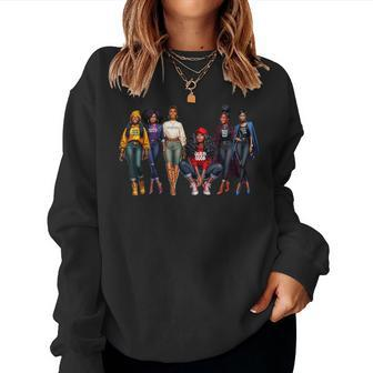 Sistas Melanin Queen Black History African Black Girl Magic Women Sweatshirt - Monsterry