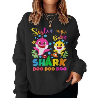 Sister Of The Shark Birthday Family Matching Birthday Women Sweatshirt - Monsterry UK