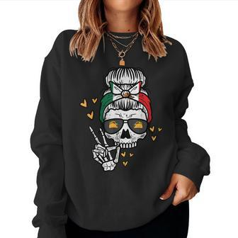 Skeleton Mexico Cinco De Mayo Mexican Independence Day Women Sweatshirt - Seseable
