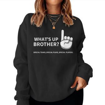 Sketch Streamer Whats Up Brother For Women Women Sweatshirt | Mazezy UK