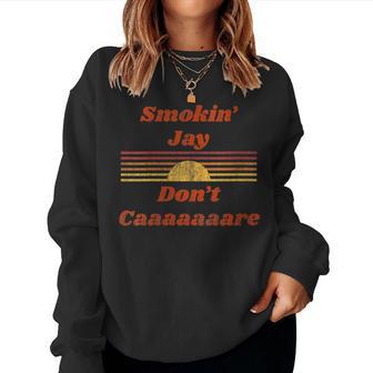 Smokin'n Jay Don't Care Chicago Football Women Sweatshirt - Monsterry CA