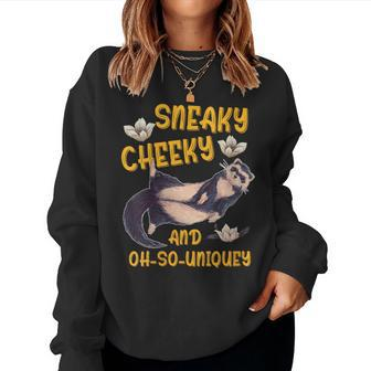 Sneaky Cheeky And Oh-So-Uniquey Weasel Lover Women Sweatshirt - Monsterry DE