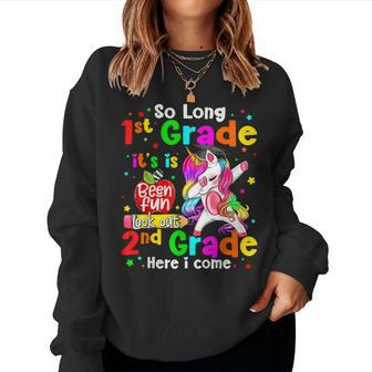 So Long 1St Grade Look Out 2Nd Grade Here I Come Unicorn Kid Women Sweatshirt - Thegiftio UK