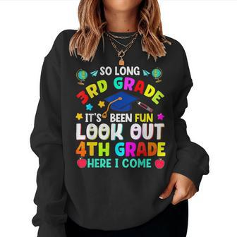 So Long 3Rd Grade Graduation 4Th Grade Here I Come 2024 Women Sweatshirt - Monsterry CA