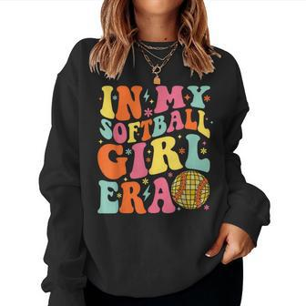 In My Softball Girl Era Retro Softball For Girl Women Women Sweatshirt - Seseable