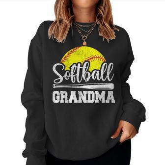 Softball Grandma Softball Player Game Day Mother's Day Women Sweatshirt - Seseable