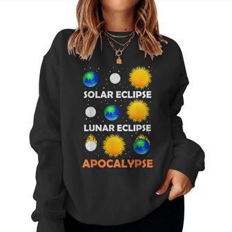 Solar Eclipse Lunar Science Teacher Space Eclipse Apocalypse Women Sweatshirt - Monsterry AU