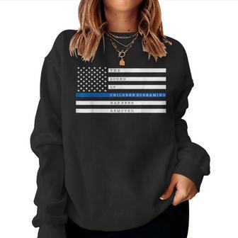 The Sound Of Children Screaming Has Been Removed Us Flag Women Sweatshirt - Monsterry UK
