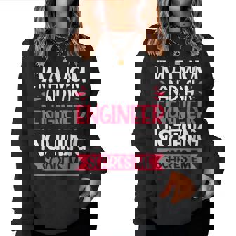 Soy Madre E Ingeniero De Ingeniería Cuello Sudadera Mujer - Regaloses