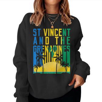 St Vincent And The Grenadines Retro 70S 80S Vintage Women Sweatshirt - Monsterry CA