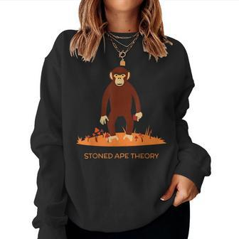 Stoned Ape Theory Magic Mushroom Psychedelic High Women Sweatshirt - Monsterry DE