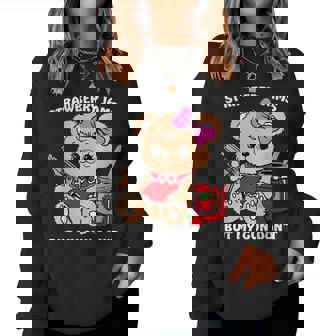 Strawberry Jams But My Gun Don't Friend Women Sweatshirt | Mazezy