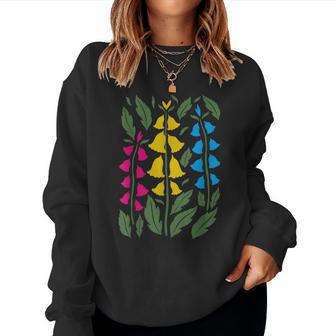 Subtle Pansexual Pride Pan Pride Wildflower Cottagecore Women Sweatshirt - Monsterry