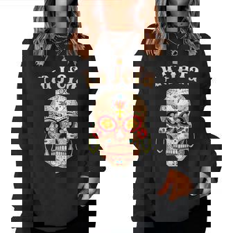 Sugar Skull La Jefa Girls Dia De Los Muertos Sudadera Mujer - Regaloses