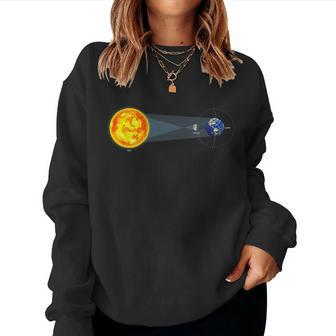 Sun-Moon-Earth 40824 Total Solar Eclipse 2024 Men Women Sweatshirt - Monsterry CA