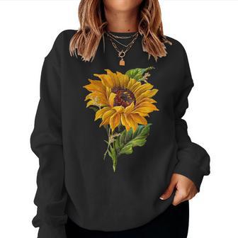 Sunflower Sunshine Floral Botanical Women Sweatshirt - Thegiftio UK